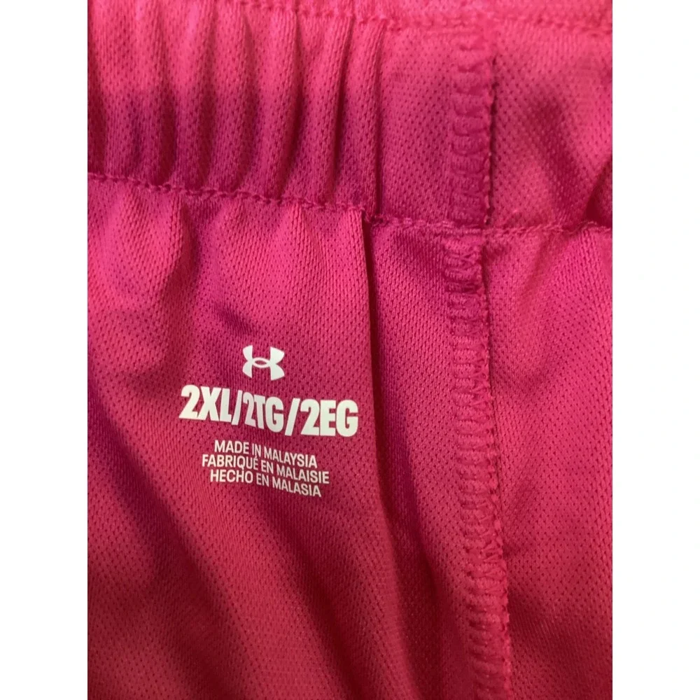 Under Armour Womens Play Up Shorts 3.0 Pink Black 1344552-686 Plus Size 2XL NEW